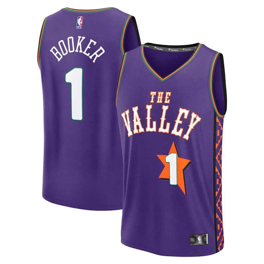 Men's Phoenix Suns Devin Booker Fanatics Purple 2024/25 Fast Break Player Jersey - City Edition - Puhuasuan