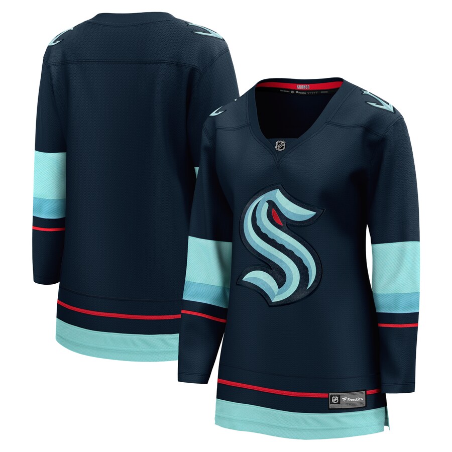 Women's Seattle Kraken Fanatics Branded Navy Home Breakaway Jersey - Puhuasuan