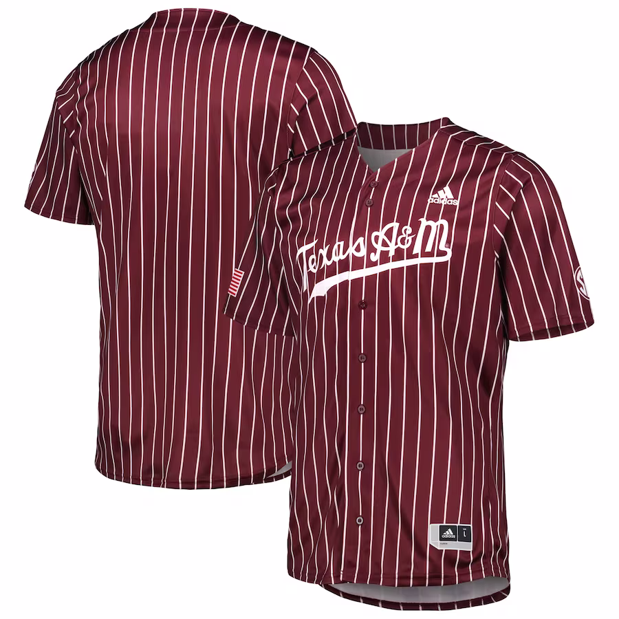 Texas A&M Aggies adidas Replica Baseball Jersey - Maroon - Puhuasuan