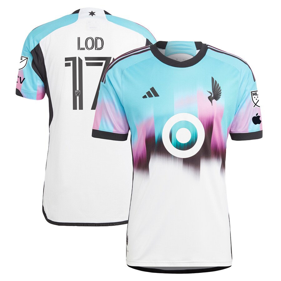 Men's Minnesota United FC Robin Lod adidas White 2023 The Northern Lights Kit Authentic Jersey - Puhuasuan