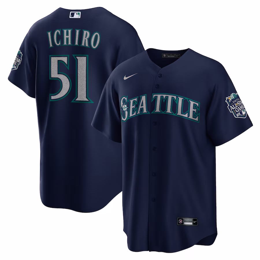 Men's Seattle Mariners Ichiro Suzuki Nike Navy Alternate Replica Player Jersey - Puhuasuan