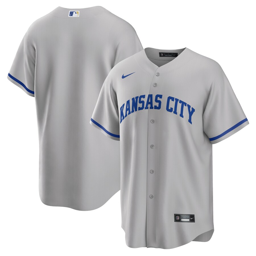 Men's Kansas City Royals Nike Gray Road Replica Team Jersey - Puhuasuan