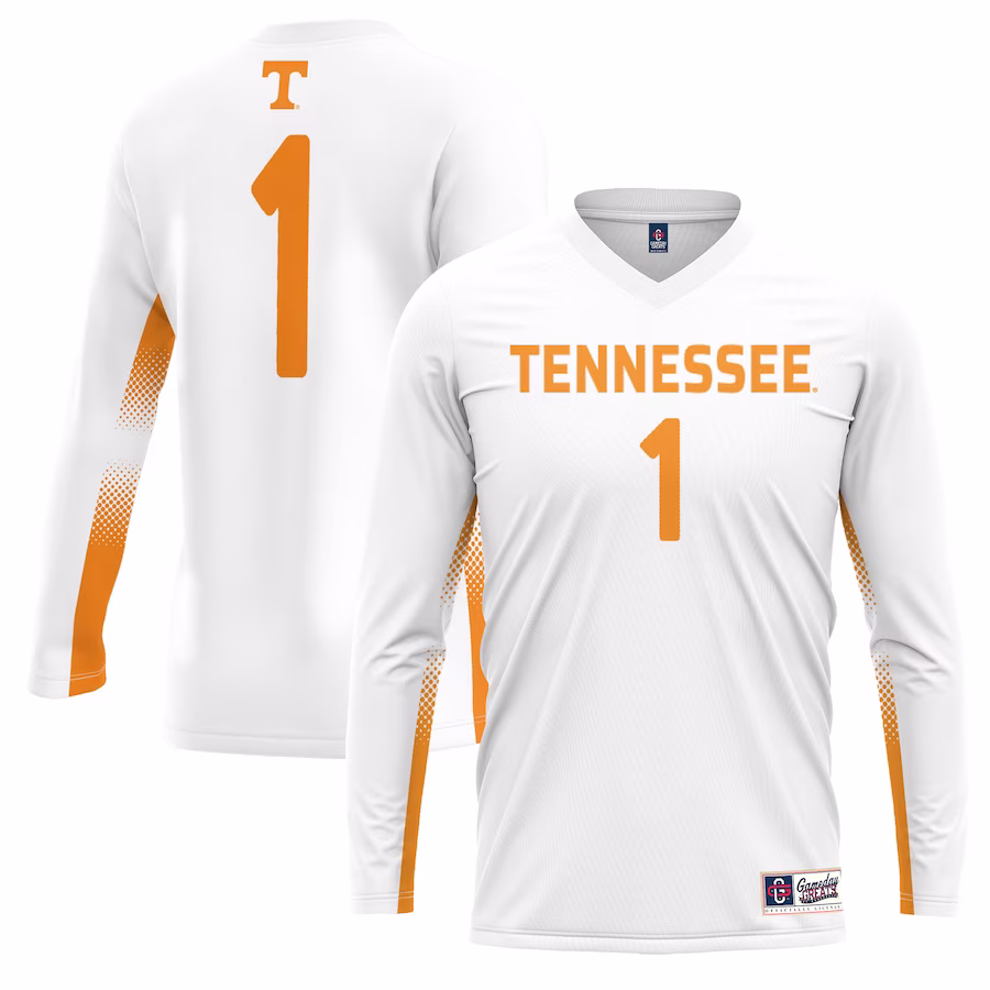 #1 Tennessee Volunteers GameDay Greats Youth Lightweight Women's Volleyball Jersey - White - Puhuasuan