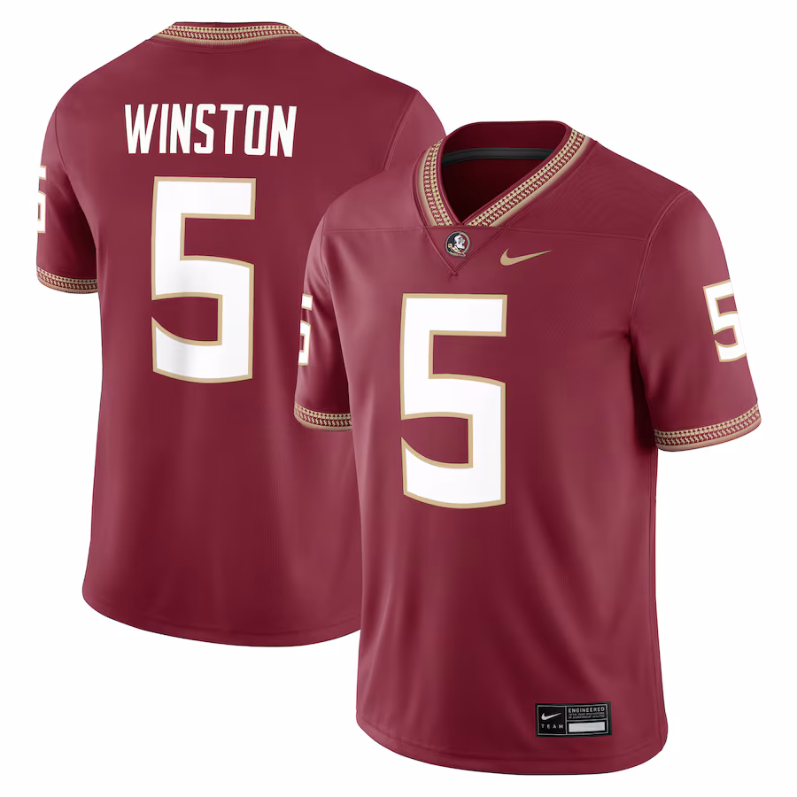 Men's Nike Jameis Winston Garnet Florida State Seminoles Alumni Game Jersey - Puhuasuan