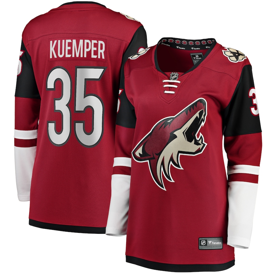 Women's Arizona Coyotes Darcy Kuemper Fanatics Branded Garnet Home Premier Breakaway Player Jersey - Puhuasuan