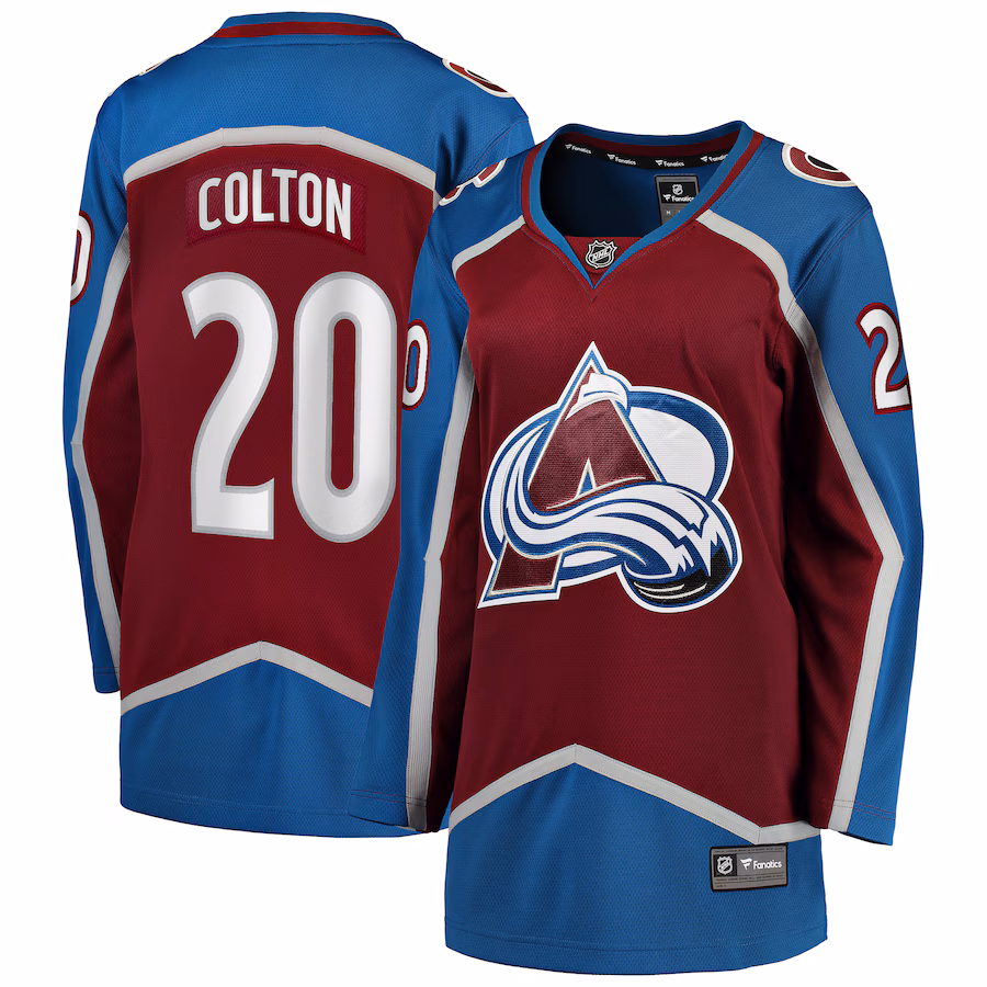 Women's Colorado Avalanche Ross Colton Fanatics Maroon Home Breakaway Player Jersey - Puhuasuan