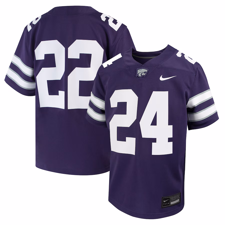 Youth Nike #24 Purple Kansas State Wildcats Untouchable Football Jersey - Puhuasuan