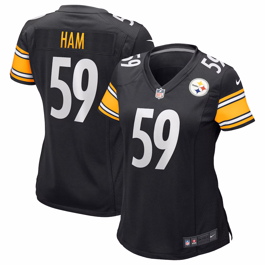 Women's Pittsburgh Steelers Jack Ham Nike Black Game Retired Player Jersey - Puhuasuan