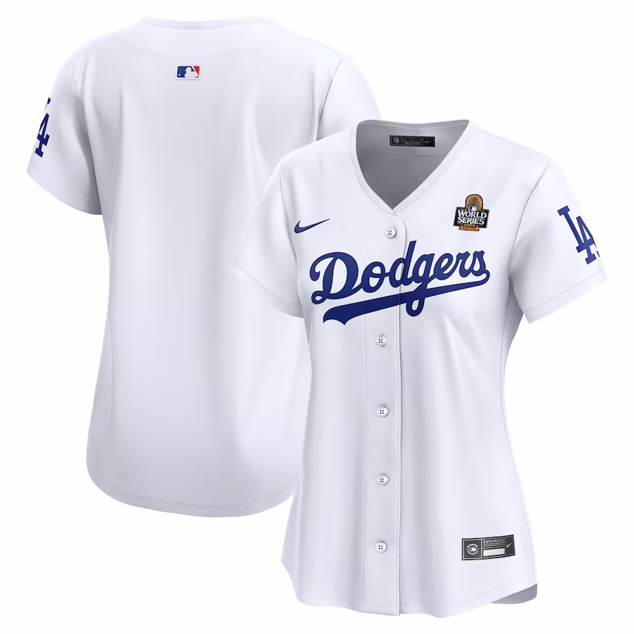 Women's Los Angeles Dodgers Nike White 2024 World Series Home Limited Jersey - Puhuasuan