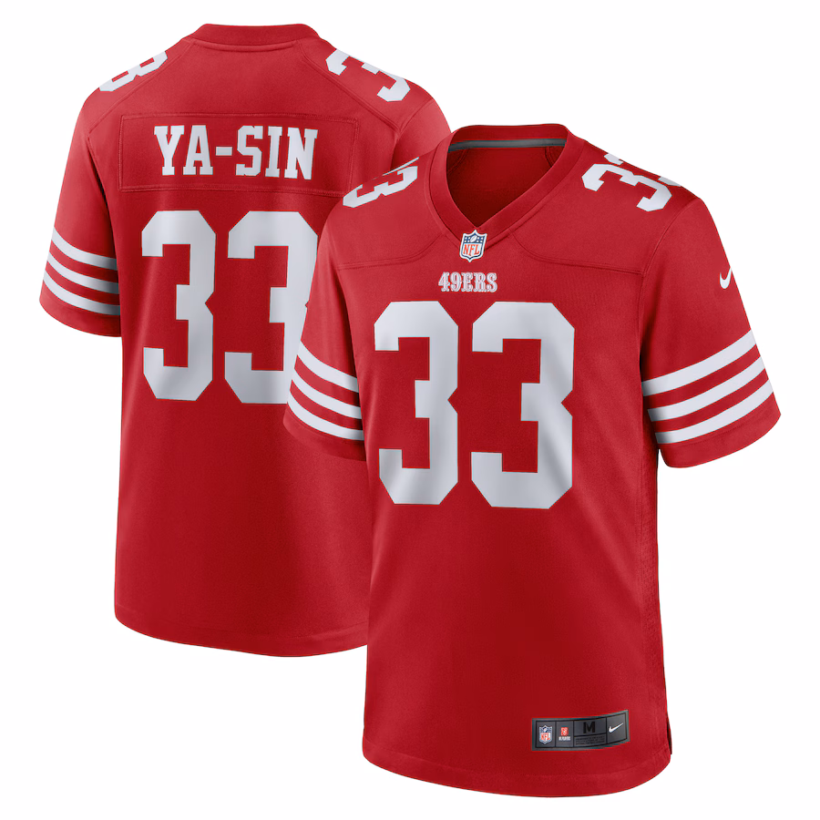Men's San Francisco 49ers Rock Ya-Sin Nike  Scarlet Team Game Jersey - Puhuasuan