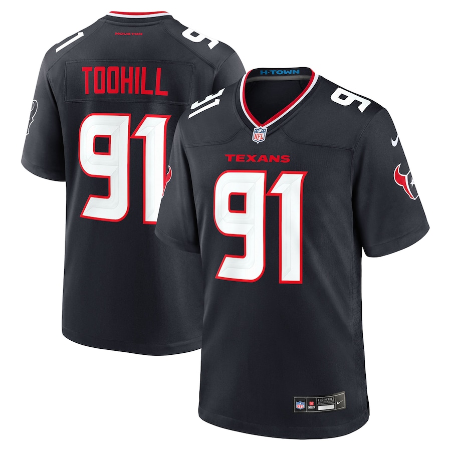 Men's Houston Texans Casey Toohill Nike Navy Team Game Jersey - Puhuasuan