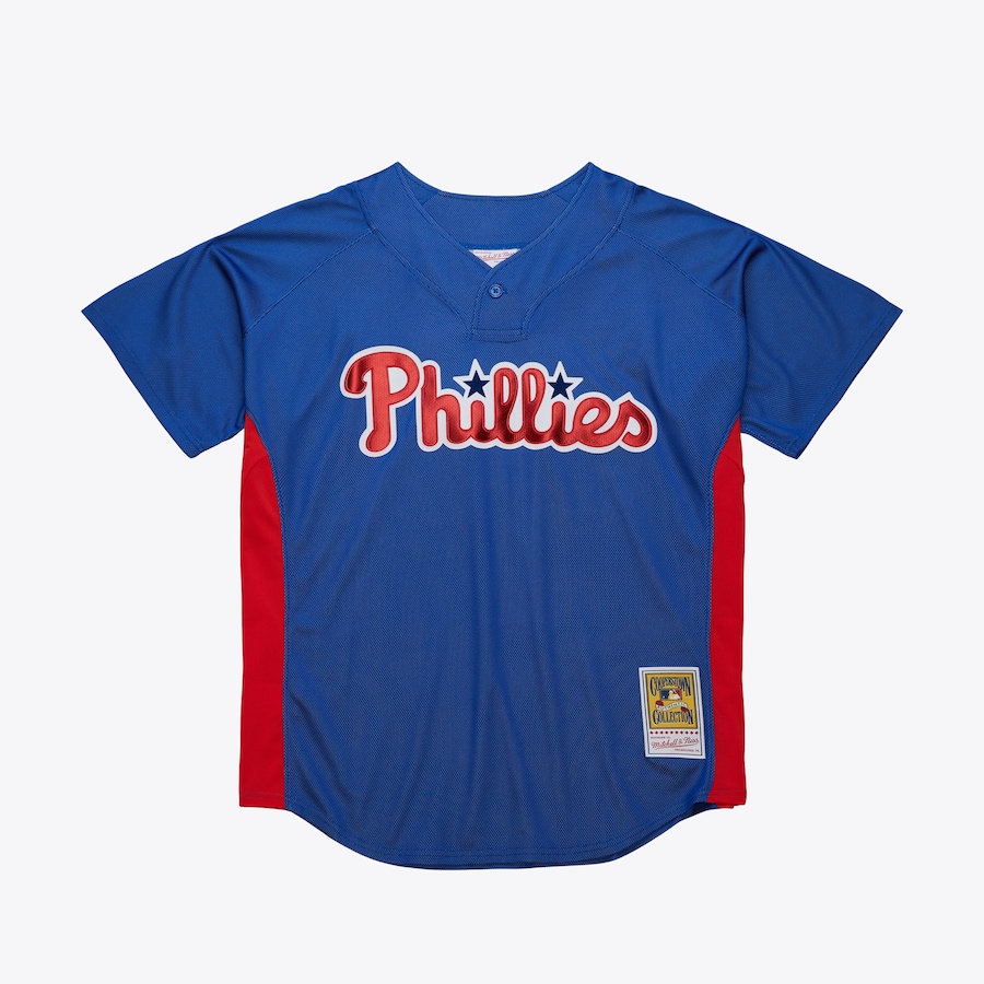 Men's Philadelphia Phillies Roy Halladay Mitchell & Ness Royal 2010 Authentic Batting Practice Pullover Jersey - Puhuasuan