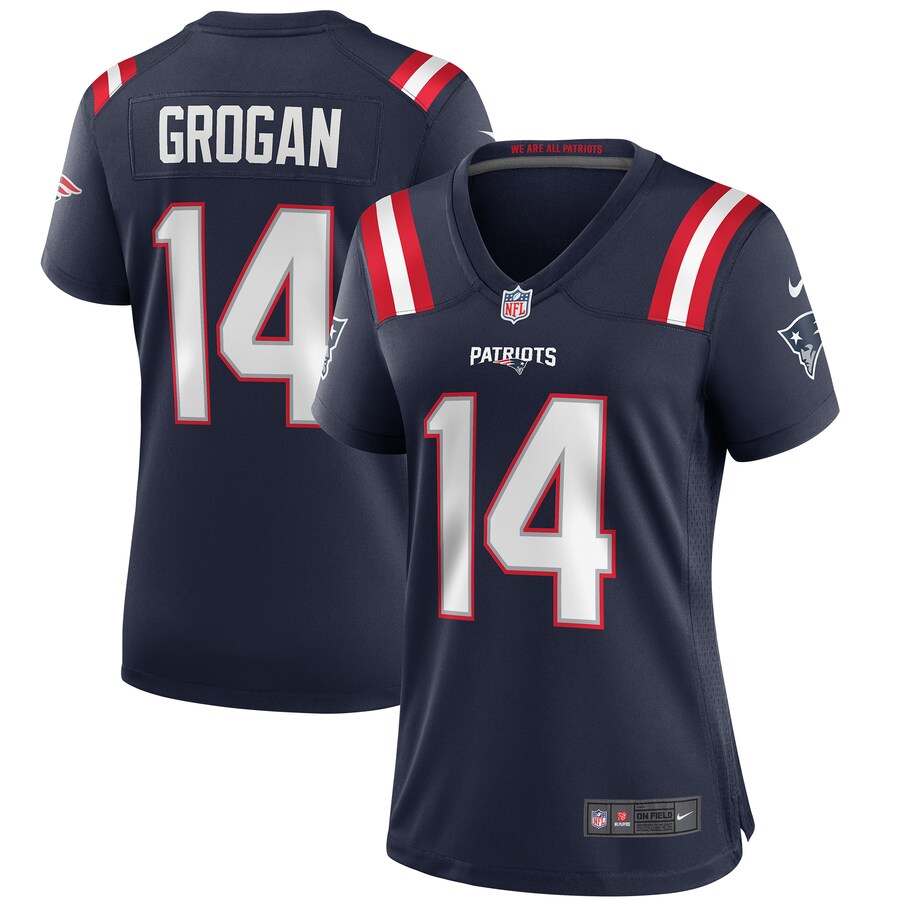 Women's New England Patriots Steve Grogan Nike Navy Game Retired Player Jersey - Puhuasuan