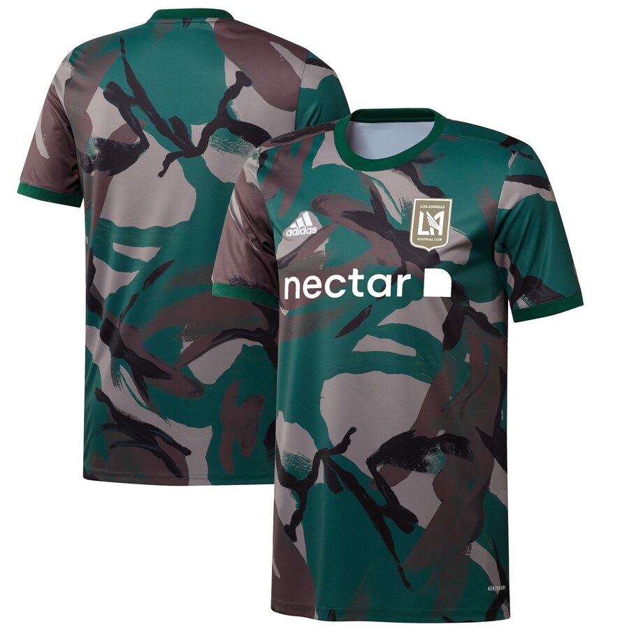 Men's LAFC adidas Camo 2021 Pre-Match Performance Top - Puhuasuan
