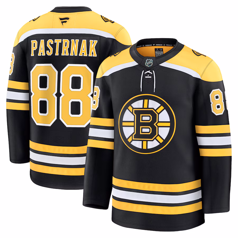 Men's Boston Bruins David Pastrnak Fanatics Black Home Premium Jersey - Puhuasuan