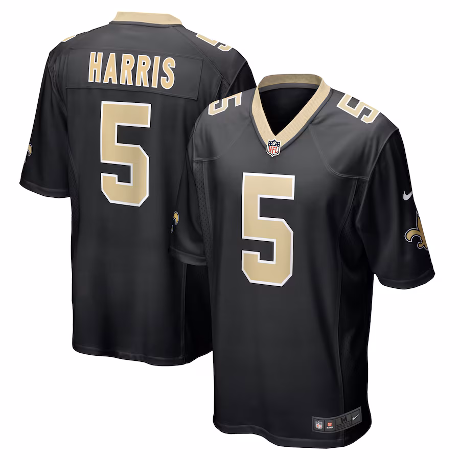 Men's New Orleans Saints Will Harris Nike Black Game Jersey - Puhuasuan