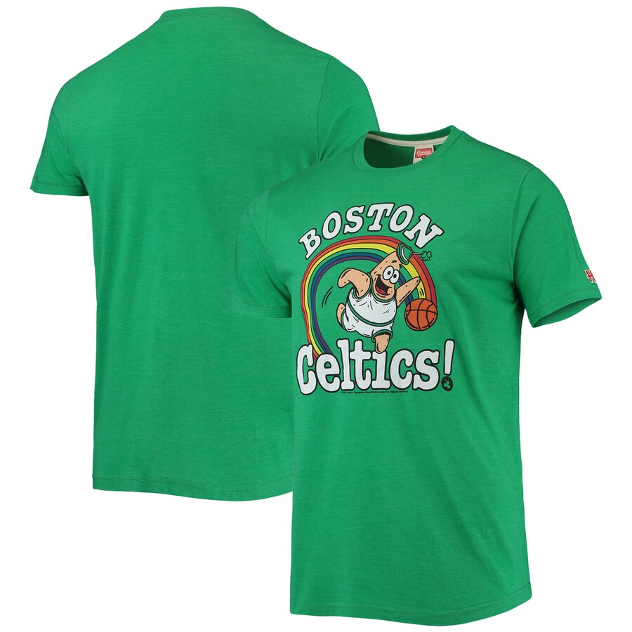 Men's Boston Celtics Homage Kelly Green NBA x Spongebob Collab Tri-Blend T-Shirt - Puhuasuan