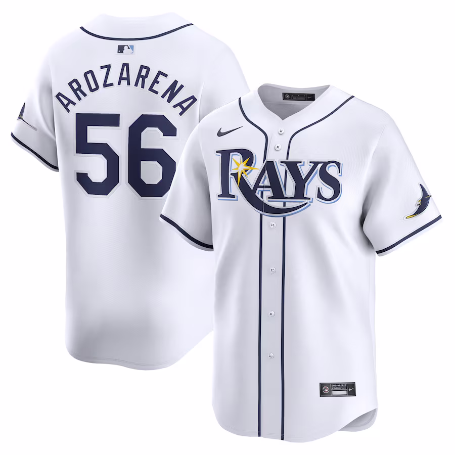 Men's Tampa Bay Rays Randy Arozarena Nike White Home Limited Player Jersey - Puhuasuan