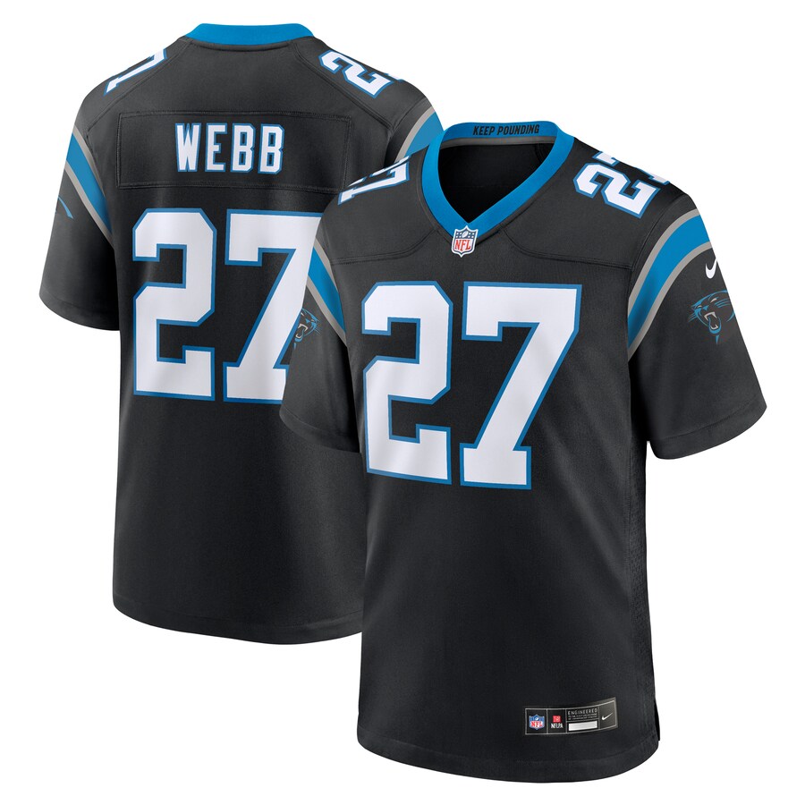 Men's Carolina Panthers Sam Webb Nike  Black Team Game Jersey - Puhuasuan