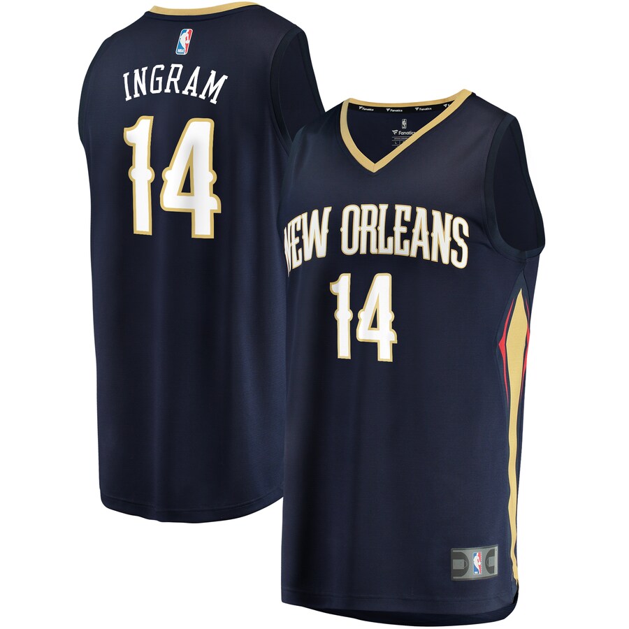Men's New Orleans Pelicans Brandon Ingram Fanatics Navy Fast Break Replica Jersey - Icon Edition - Puhuasuan