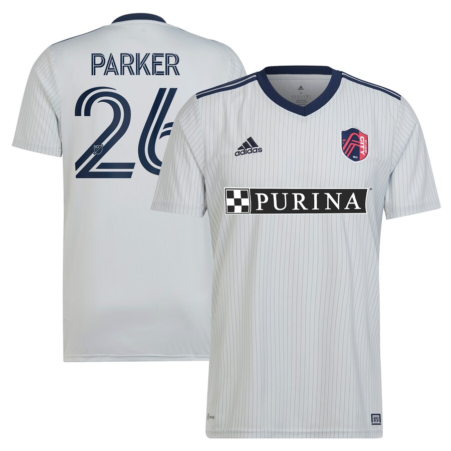 Men's St. Louis City SC Tim Parker adidas Gray 2023 The Spirit Kit Replica Jersey - Puhuasuan