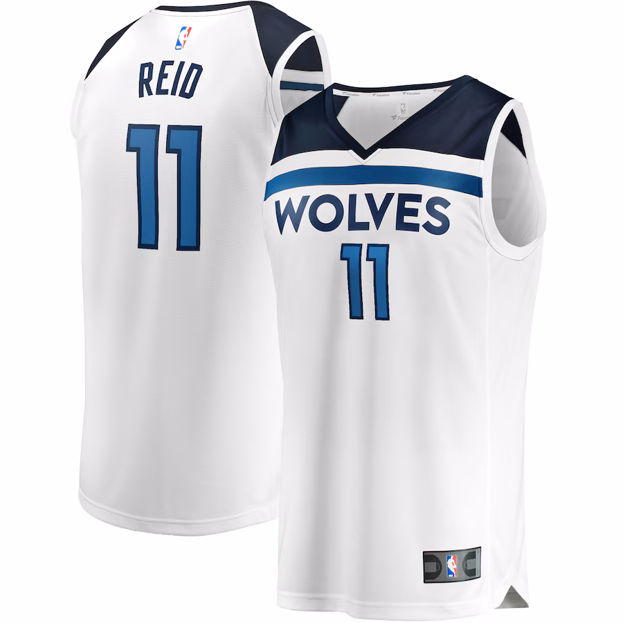 Youth Minnesota Timberwolves Naz Reid Fanatics White Fast Break Replica Player Jersey - Association Edition - Puhuasuan