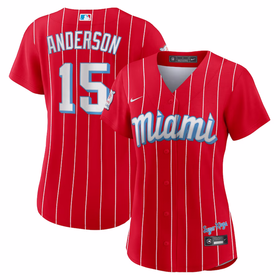 Women's Miami Marlins Brian Anderson Nike Red City Connect Replica Player Jersey - Puhuasuan