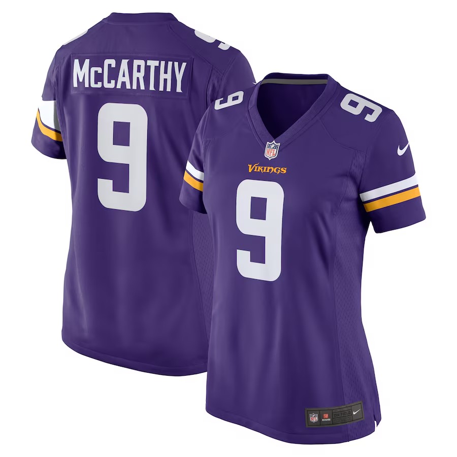 Women's Minnesota Vikings J.J. McCarthy Nike Purple Player Game Jersey - Puhuasuan