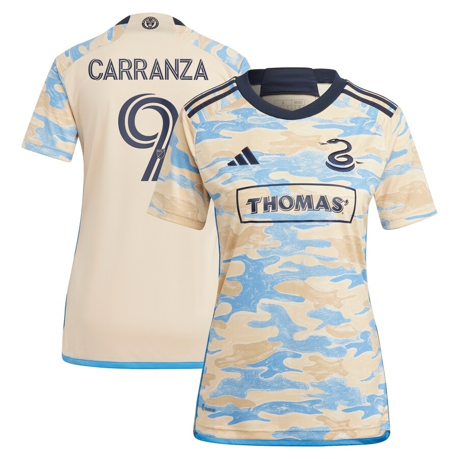 Women's Philadelphia Union Julian Carranza adidas Tan 2024 For Philly Replica Player Jersey - Puhuasuan