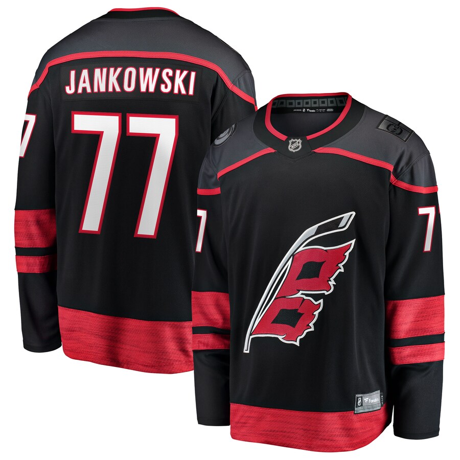 Men's Carolina Hurricanes Mark Jankowski Fanatics Black Home Breakaway Jersey - Puhuasuan