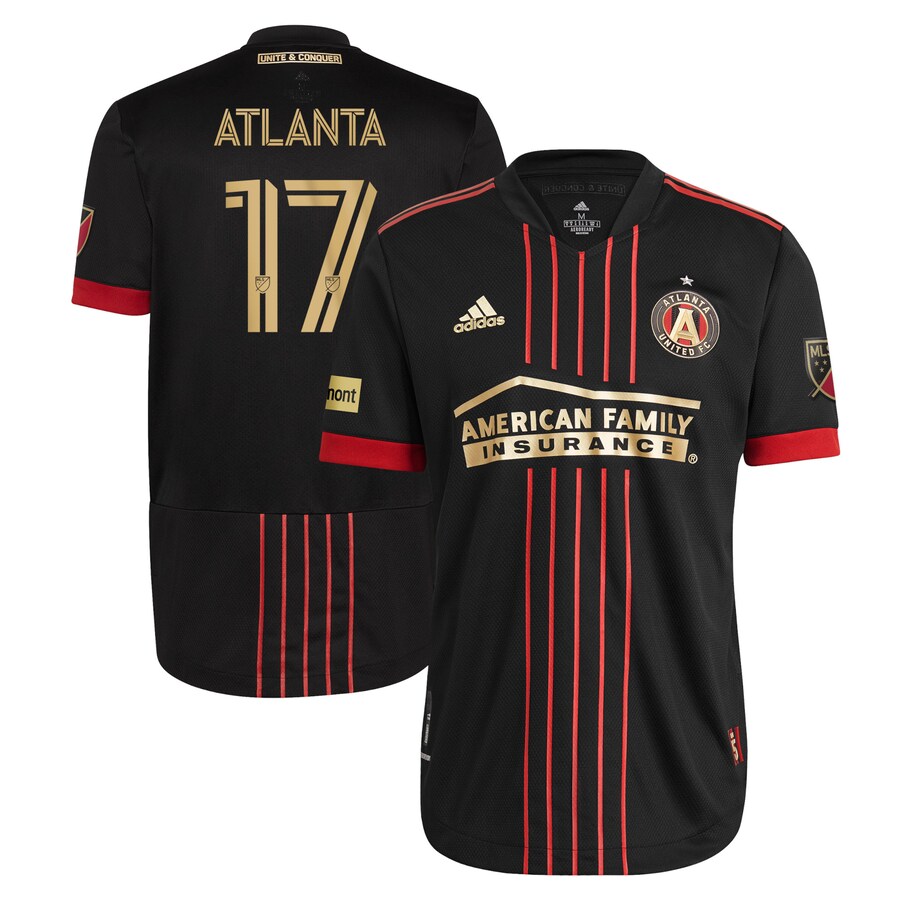Men's Atlanta United FC Atlanta Supporters adidas Black 2021 The BLVCK Kit Authentic Jersey - Puhuasuan