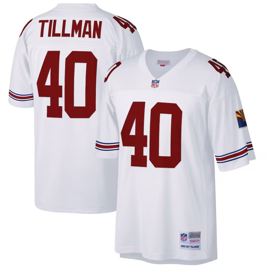 Men's Arizona Cardinals Pat Tillman Mitchell & Ness White Big & Tall 2000 Retired Player Replica Jersey - Puhuasuan