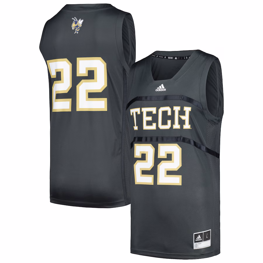 Men's adidas #22 Gray Georgia Tech Yellow Jackets Swingman Jersey - Puhuasuan