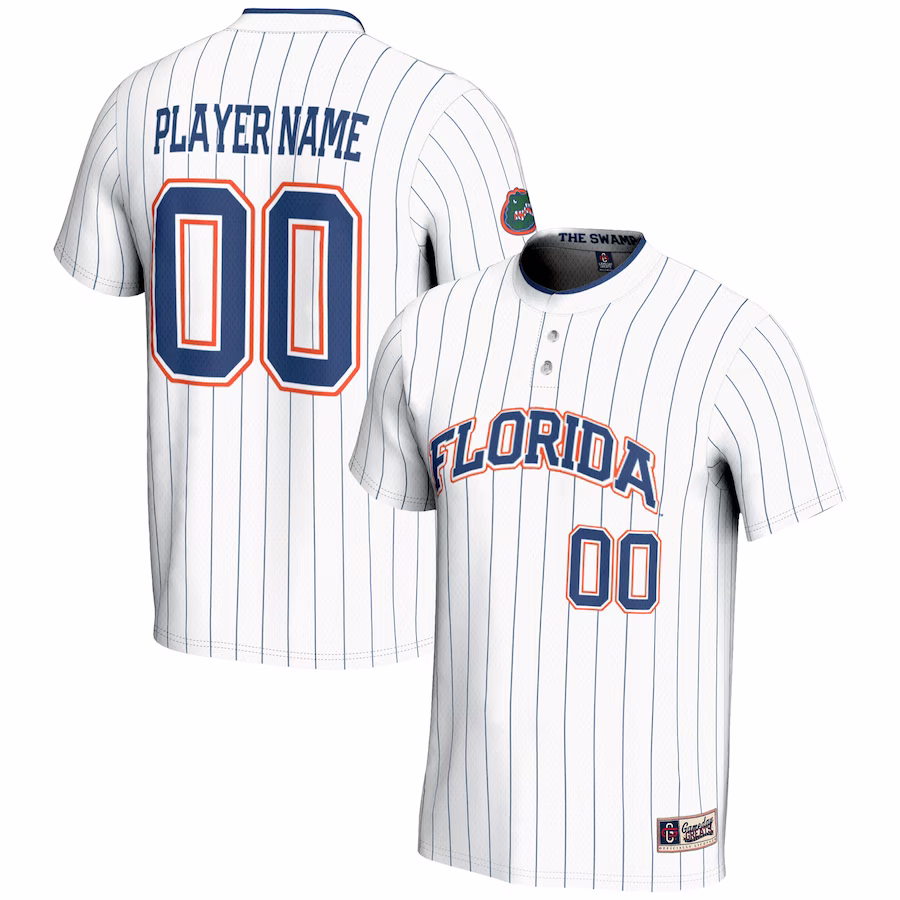 Florida Gators GameDay Greats Youth NIL Pick-A-Player Lightweight Softball Jersey - White - Puhuasuan