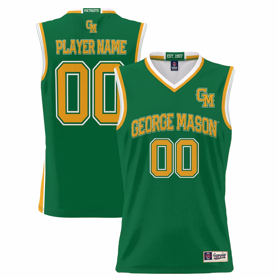 George Mason Patriots GameDay Greats Unisex  Lightweight NIL Pick-A-Player Basketball Jersey - Green - Puhuasuan
