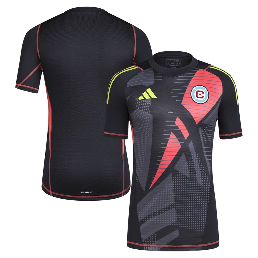 Men's Chicago Fire adidas Black 2024 Goalkeeper Jersey - Puhuasuan