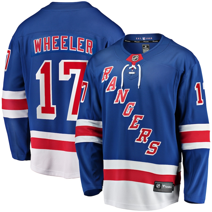 Men's New York Rangers Blake Wheeler Fanatics Blue Home Breakaway Player Jersey - Puhuasuan