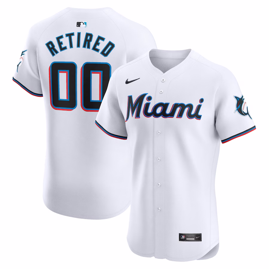 Men's Miami Marlins Nike White Home Elite Pick-A-Player Retired Roster Jersey - Puhuasuan