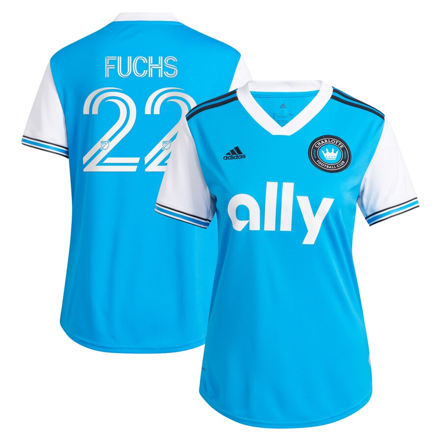 Women's Charlotte FC Christian Fuchs adidas Blue 2022 Primary Replica Player Jersey - Puhuasuan