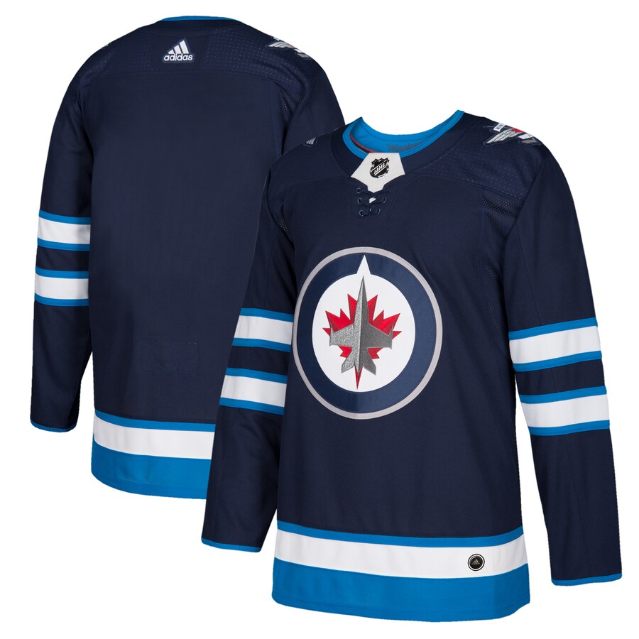 Men's Winnipeg Jets adidas Navy Home Authentic Blank Jersey - Puhuasuan