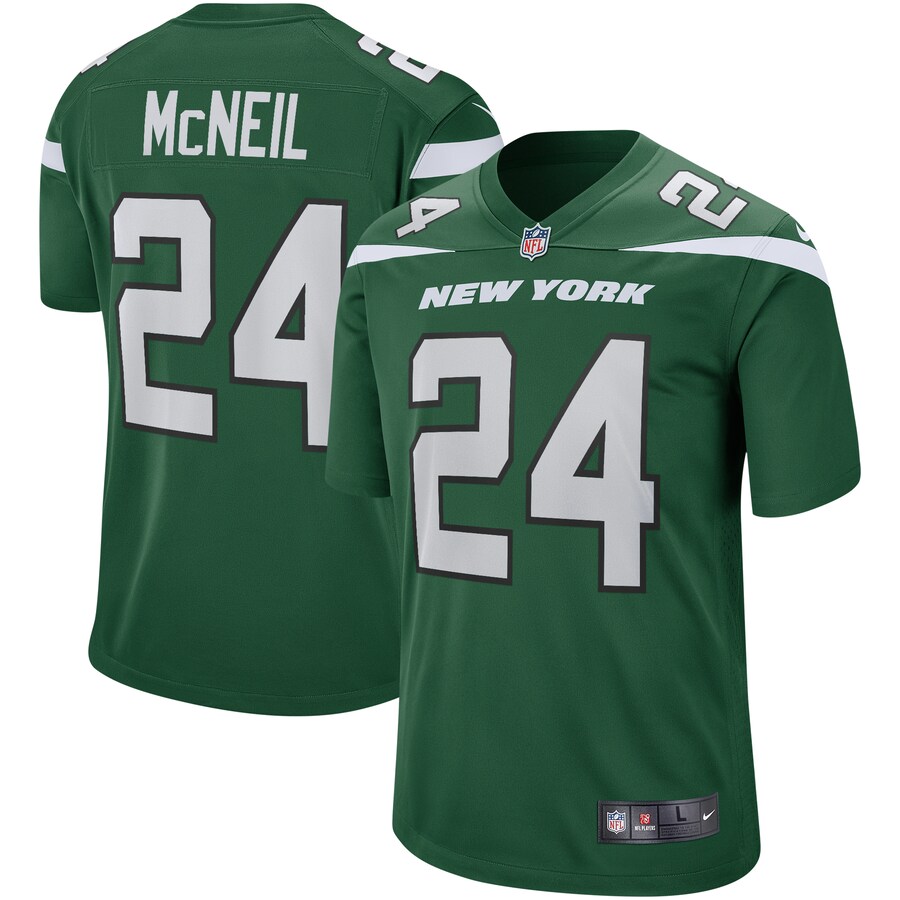 Men's New York Jets Freeman McNeil Nike Gotham Green Game Retired Player Jersey - Puhuasuan