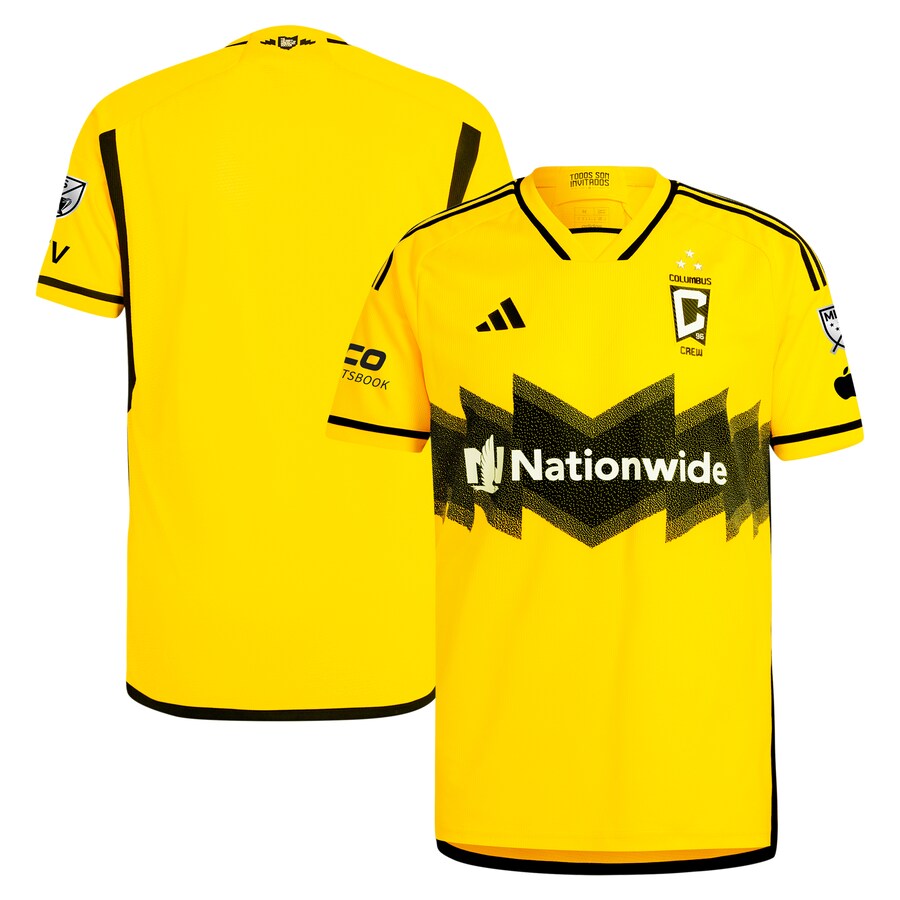 Men's Columbus Crew  adidas Yellow 2024 The Home Kit Authentic Jersey - Puhuasuan