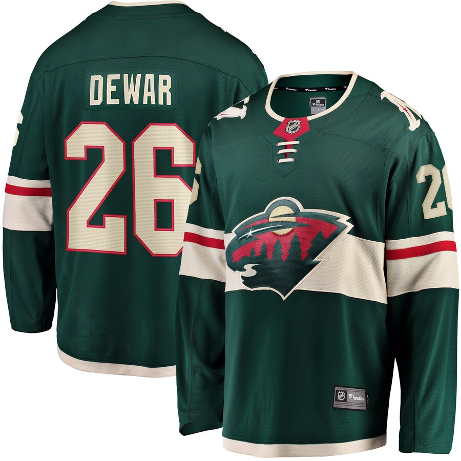 Men's Minnesota Wild Connor Dewar Fanatics Branded Green Home Breakaway Player Jersey - Puhuasuan