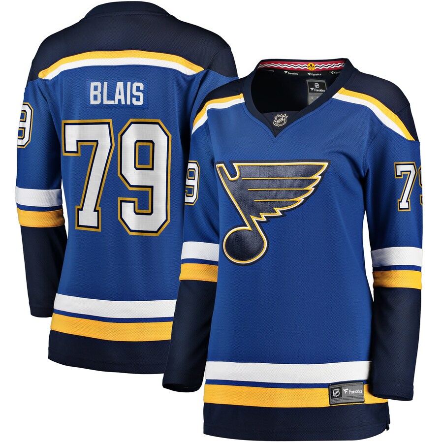 Women's St. Louis Blues Sammy Blais Fanatics Branded Blue Home Breakaway Jersey - Puhuasuan