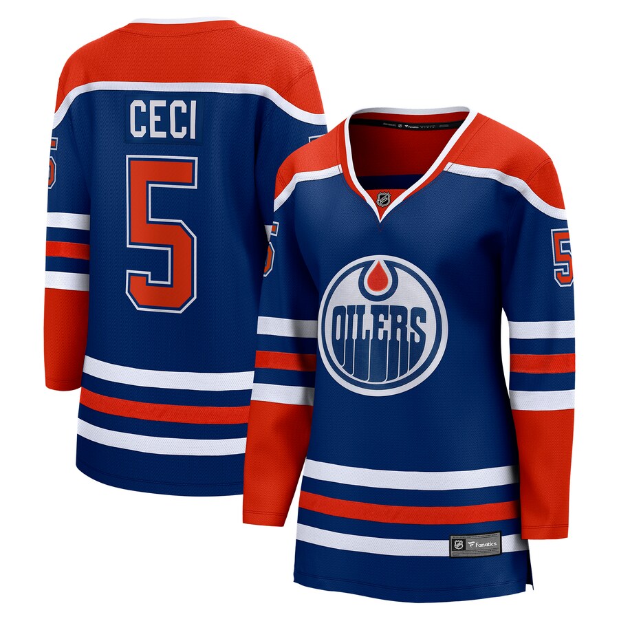Women's Edmonton Oilers Cody Ceci Fanatics Branded Royal Home Breakaway Player Jersey - Puhuasuan