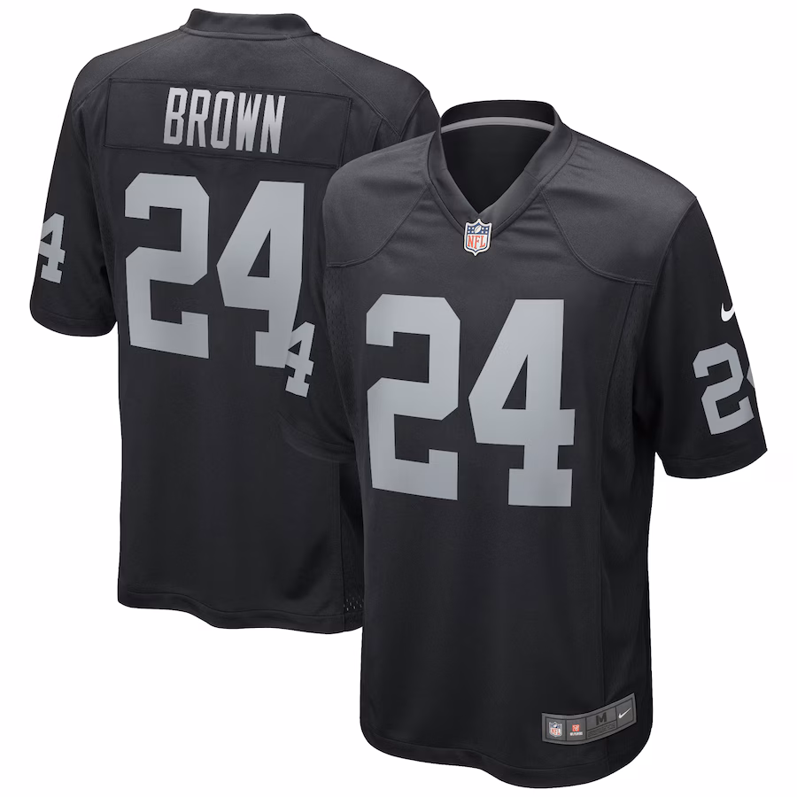 Men's Las Vegas Raiders Willie Brown Nike Black Game Retired Player Jersey - Puhuasuan