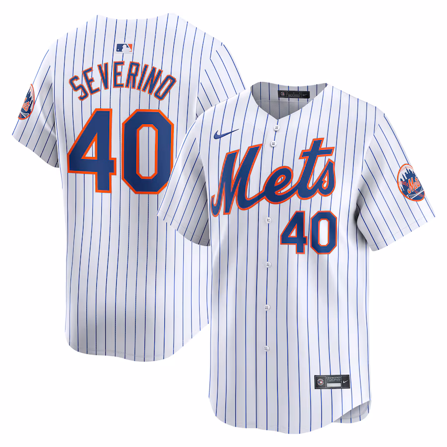 Men's New York Mets Luis Severino Nike White Home Limited Player Jersey - Puhuasuan