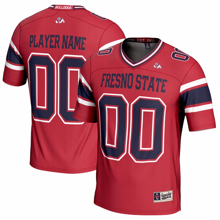 Fresno State Bulldogs GameDay Greats Youth NIL Pick-A-Player Football Jersey - Red - Puhuasuan