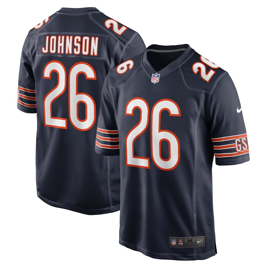 Men's Chicago Bears Quindell Johnson Nike  Navy Team Game Jersey - Puhuasuan