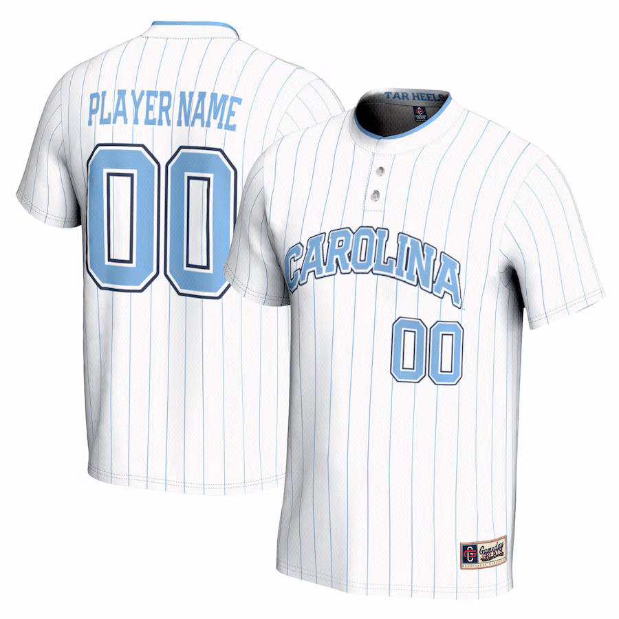 North Carolina Tar Heels GameDay Greats Unisex NIL Pick-A-Player Softball Lightweight Jersey - White - Puhuasuan